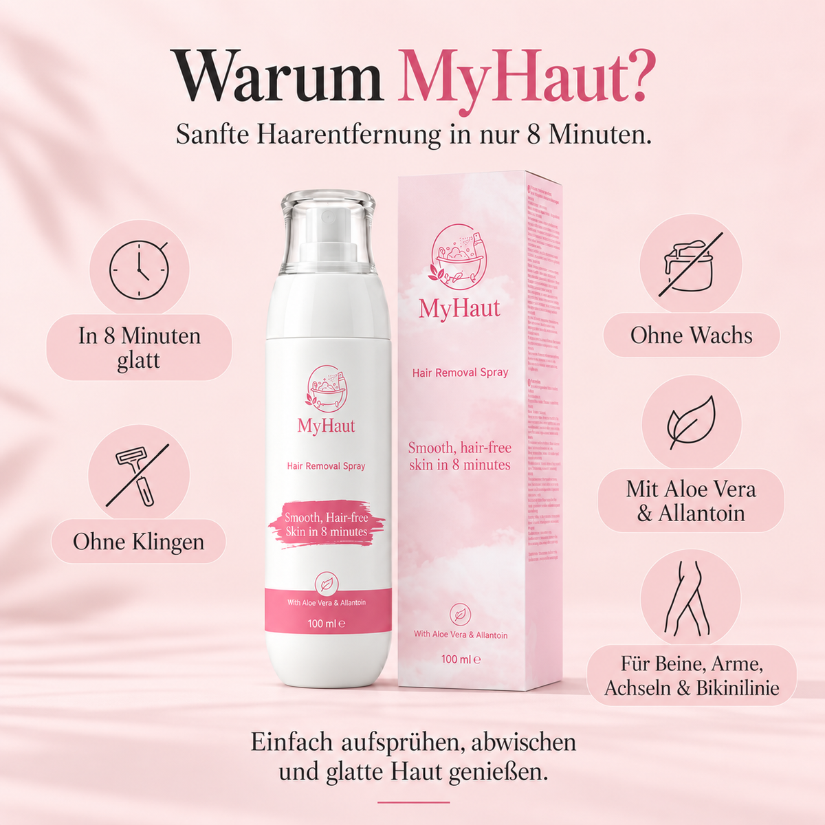 Haarentfernungsspray für Körper & Bikinizone – MyHaut